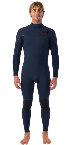2026 O'Neill Hombres Hyperfreak Fire 4/3+mm Chest Zip Neopreno 5661 - Carbon / Carbon